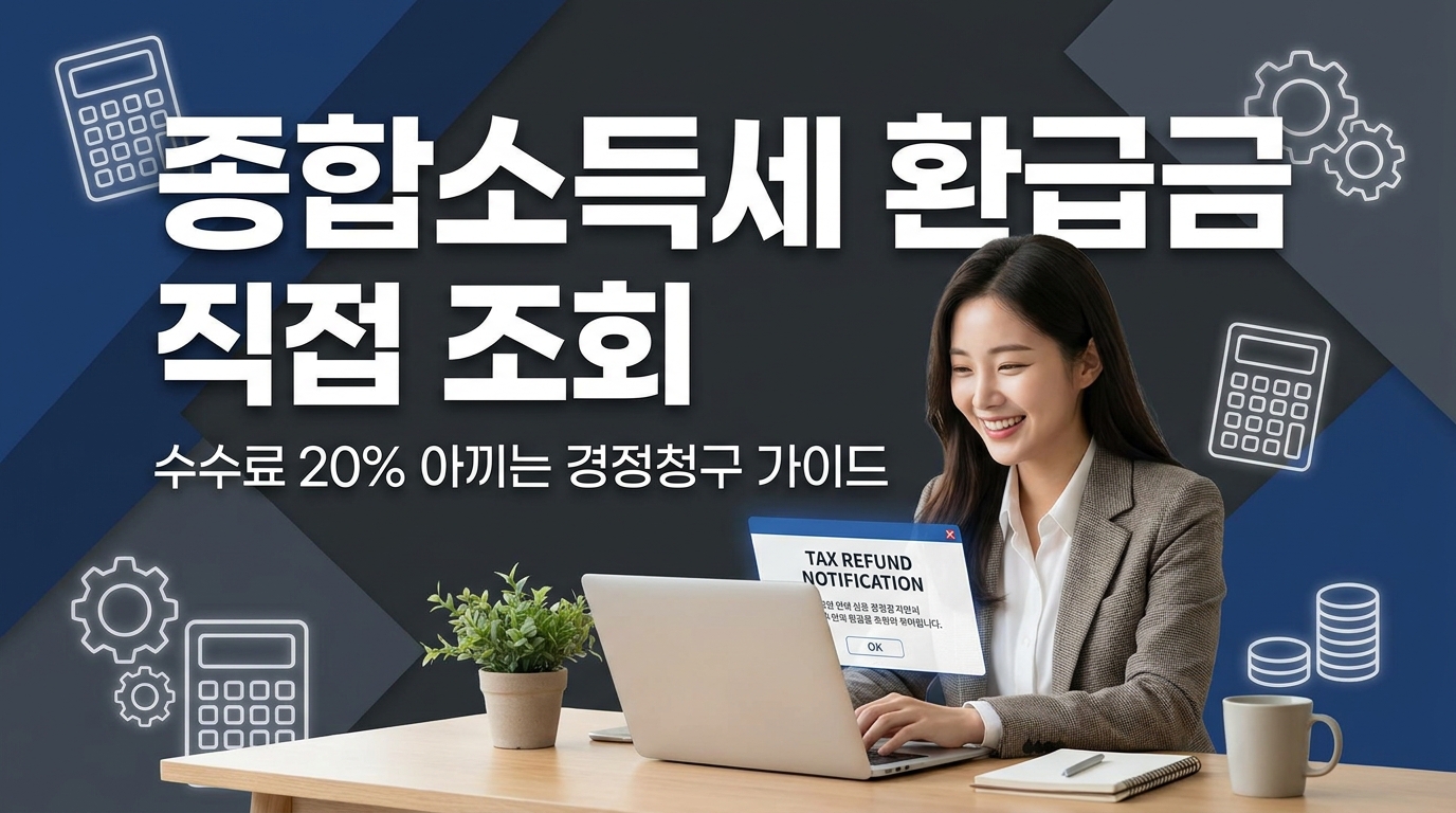 종합소득세 환급금 직접 조회 를 하고 있는 모습