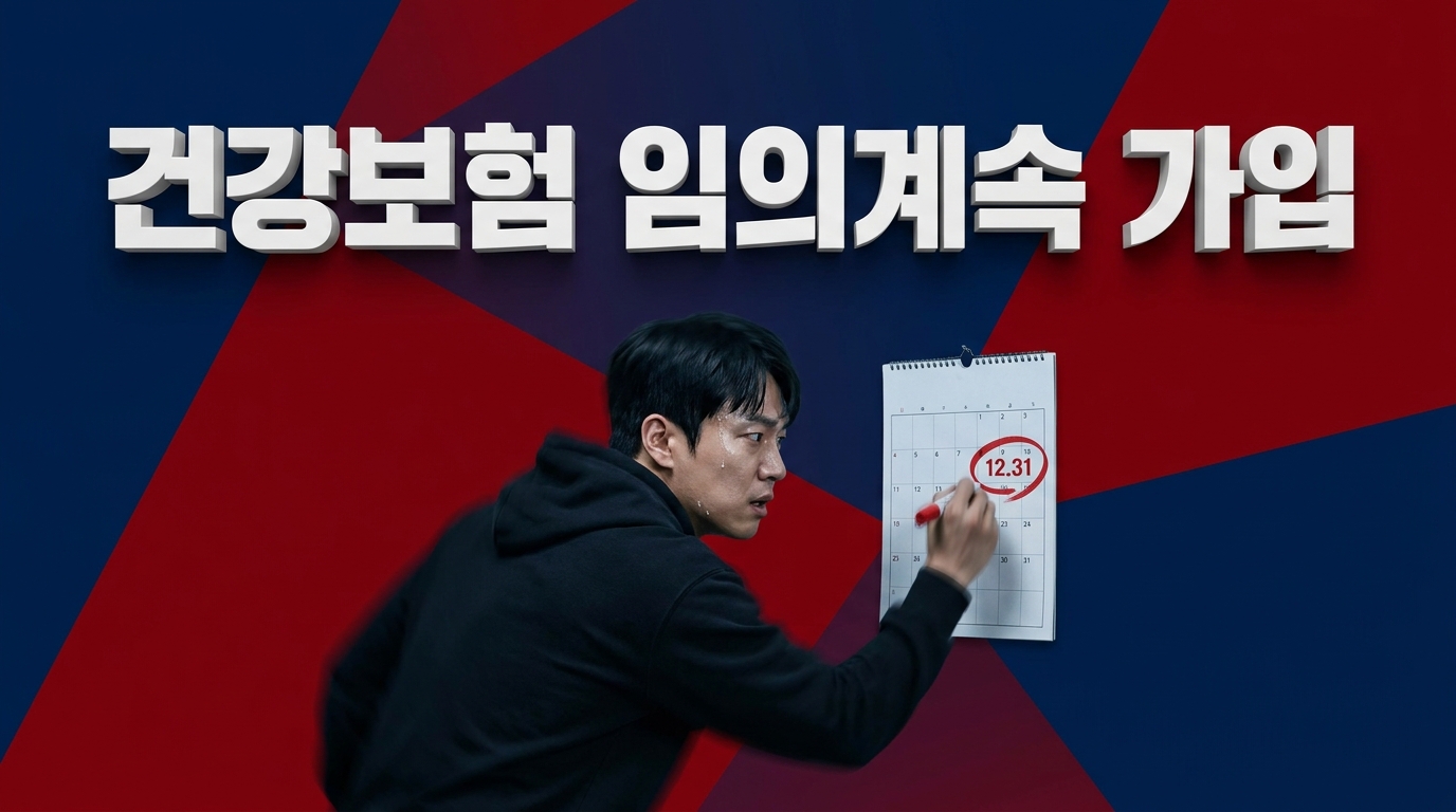 국민건강보험공단 웹사이트에서 '건강보험 임의계속가입' 자격 조건을 확인하는 과정